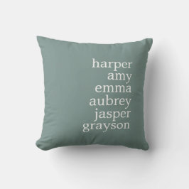 Einfache moderne Namen Dusty Green Kissen