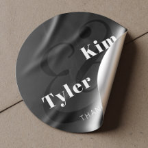 Einfache moderne Namen monogram danke Hochzeit