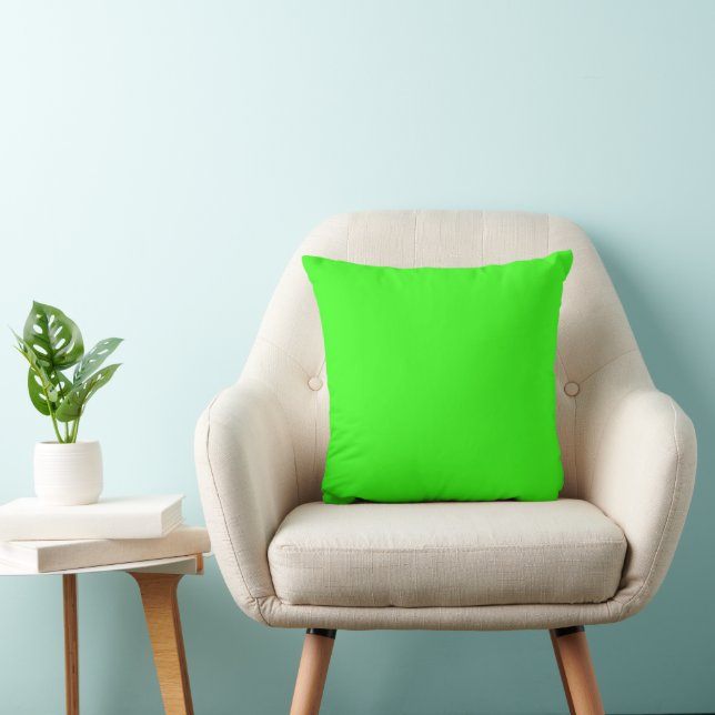 Einfache moderne Neon Fluorescent Green Kissen (Stuhl )