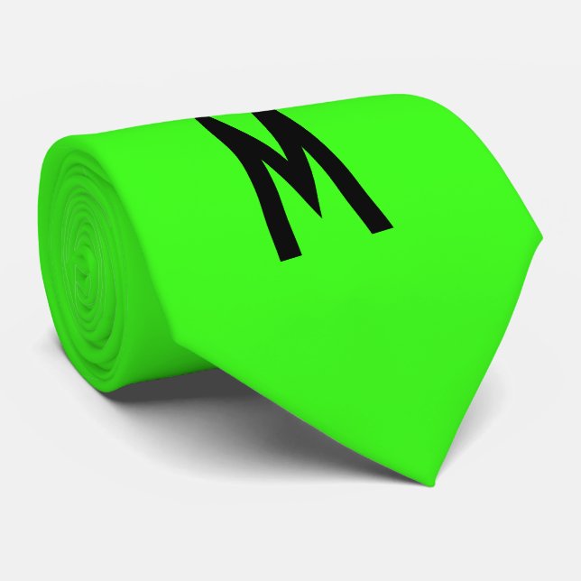 Einfache moderne Neon Fluorescent Green Krawatte (Gerollt)
