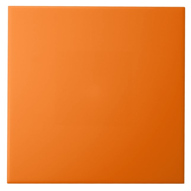 Einfache moderne Neon Fluorescent Orange Fliese (Vorderseite)