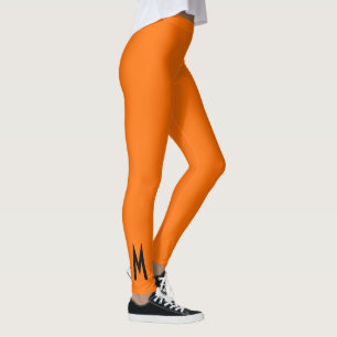 Einfache moderne Neon Fluorescent Orange Leggings