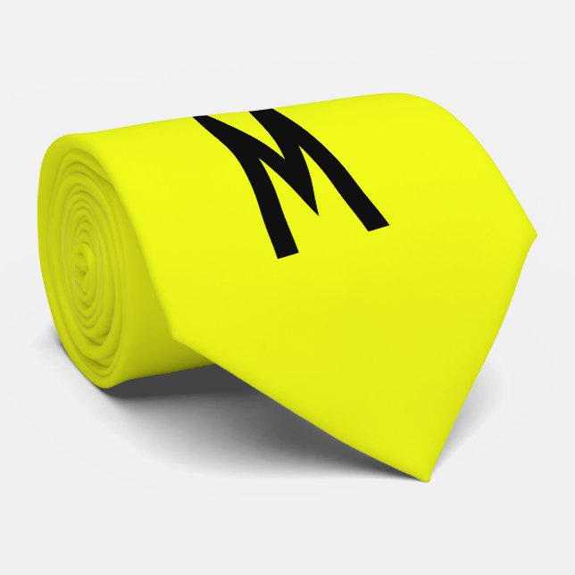 Einfache moderne Neon Fluorescent Yellow Krawatte (Gerollt)
