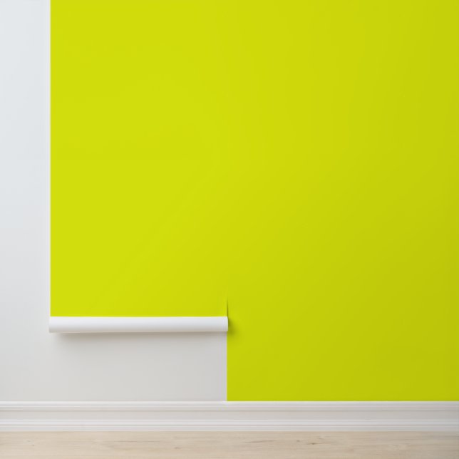Einfache moderne Neon Fluorescent Yellow Tapete (Anwendung)