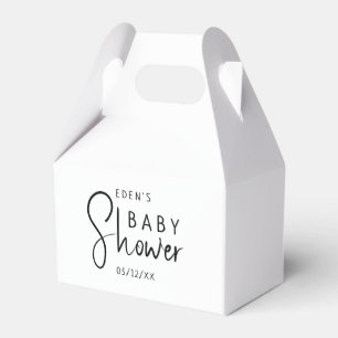 Einfache, moderne, neutrale Baby Duschbox Geschenkschachtel