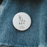 Einfache moderne neutrale Babydusche Es ist ein Ju Button<br><div class="desc">Genießen Sie Ihre Kleine mit unserer einfachen, modernen, neutralen Babydusche. Sie ist ein Knabberknopf mit einem minimalistischen Schwarz-Weiß-Design, das modern und hübsch ist. Das moderne, geschlechtsneutrale Ambiente mit seiner sauberen, boho-inspiriert Ästhetik eignet sich perfekt, um einen kleinen Jungen oder ein Mädchen zu jeder Jahreszeit willkommen zu heißen - sei es...</div>