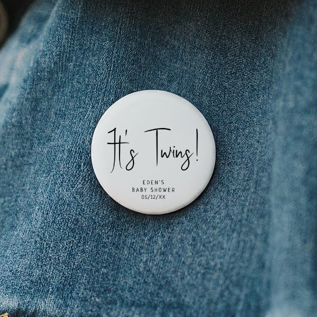 Einfache, moderne, neutrale Babydusche Es sind zwe Button (Von Creator hochgeladen)