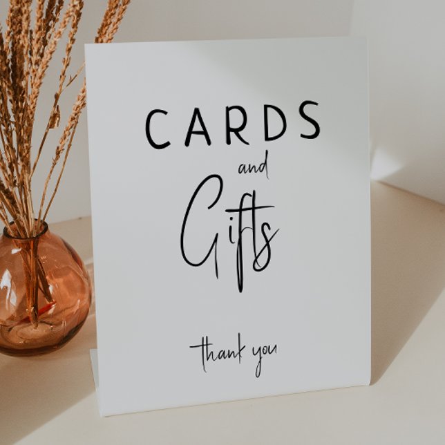 Einfache, moderne, neutrale Babyduschkarten und Ge Sockelschild (Von Creator hochgeladen)