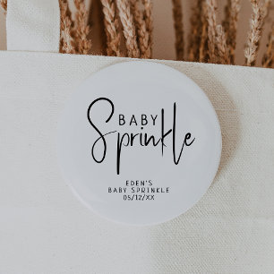 Einfache, moderne, neutrale Babysprinkle Button