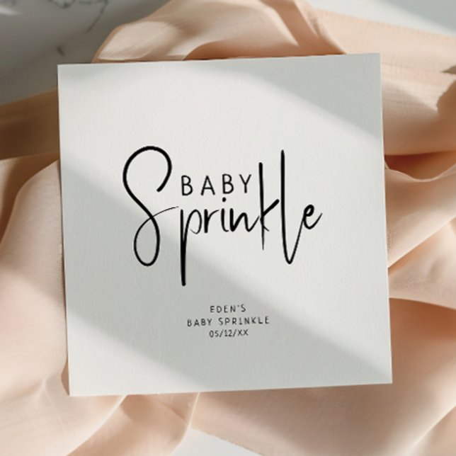 Einfache moderne, neutrale Babysprinkle Napkins Serviette (Von Creator hochgeladen)