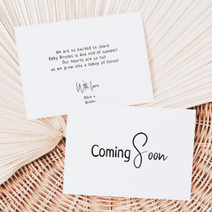 Einfache moderne neutrale Schwangerschaft Ankündigung