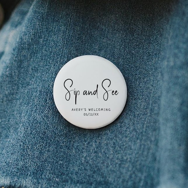 Einfache, moderne, neutrale Sip-and-See Button (Von Creator hochgeladen)