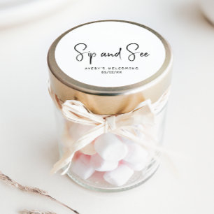 Einfache moderne neutrale Sippe und sehen Gefallen Runder Aufkleber