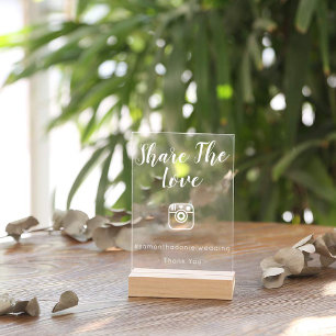 Einfache moderne Niedliche Social Media Sharing Si Acrylschild