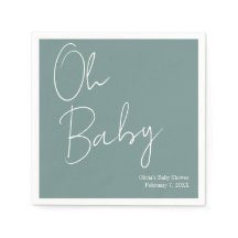 Einfache moderne Oh Baby-Baby-Kinderspülung Grüne