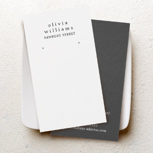 Einfache moderne Ohrhängeranzeigekarte