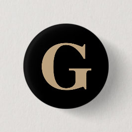 Einfache, moderne, originale Schwarz und Beige Button