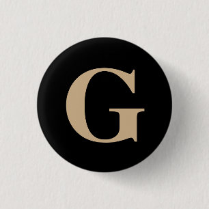 Einfache, moderne, originale Schwarz und Beige Button