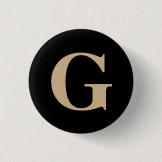 Einfache, moderne, originale Schwarz und Beige Button