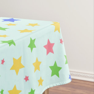 Einfache moderne Pastel Star Geburtstagsparty Tischdecke