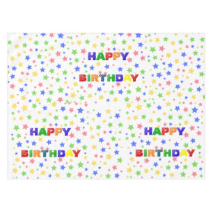 Einfache moderne Pastel Star Geburtstagsparty Tischdecke