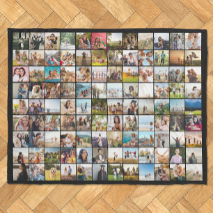 Einfache moderne Personalisierte 108 FotoCollage Fleecedecke