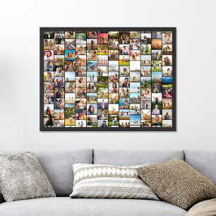 Einfache moderne Personalisierte 108 FotoCollage Poster