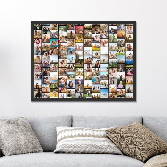 Einfache moderne Personalisierte 108 FotoCollage Poster (Von Creator hochgeladen)