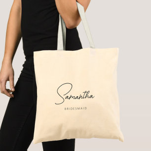 Einfache, moderne Personalisierte Bridesmaid-Initi Tragetasche