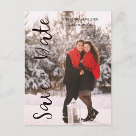 Einfache moderne Personalisierte Foto Verlobung Pa Postkarte