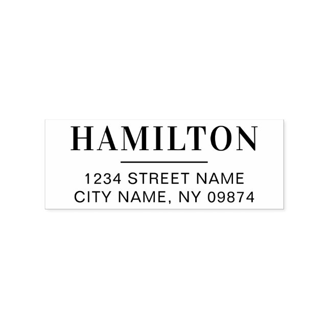 Einfache moderne Personalisierte Rücksendeadresse Gummistempel (Prägung)