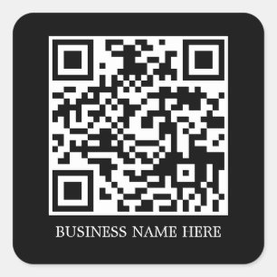 Einfache, moderne QR-Code-Bezeichnung Quadratischer Aufkleber