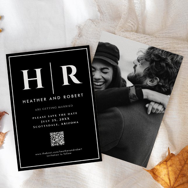 Einfache moderne QR-Code für das Hochzeitssymbol Save The Date (Von Creator hochgeladen)