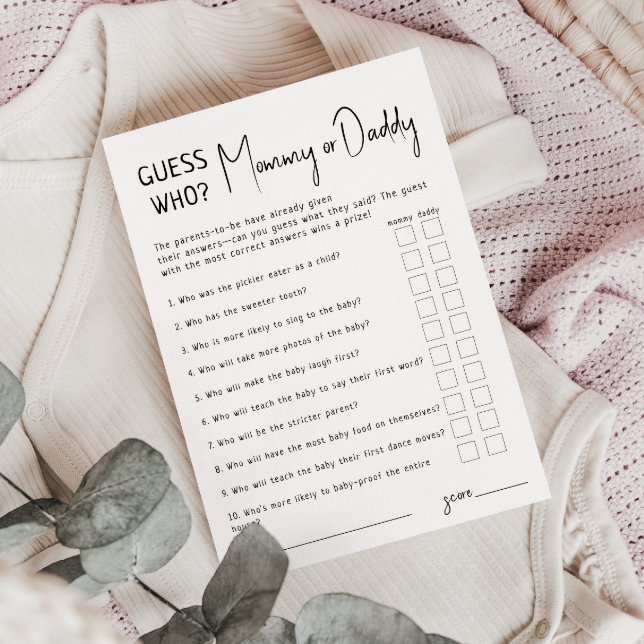 Einfache, moderne Ratgeber, wer Mama- oder Daddy-K Einladung (Von Creator hochgeladen)