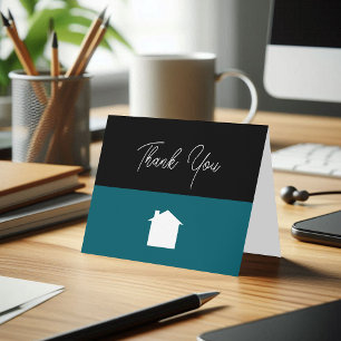 Einfache moderne Realtor-Konstruktion Vielen Dank  Dankeskarte