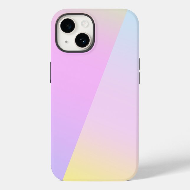 Einfache moderne Regenbogenfarben Wasserfarbe Case-Mate iPhone Hülle (Rückseite)