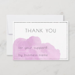 Einfache moderne rosa Business dank Note Card Dankeskarte