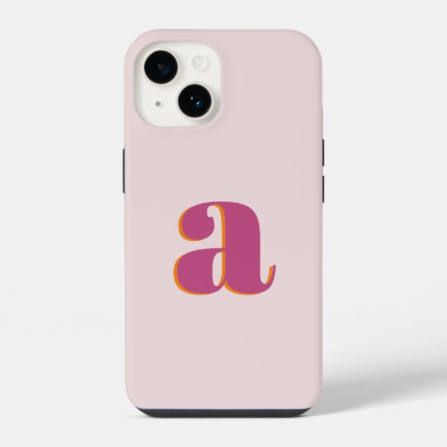 Einfache, moderne Rosa iPhone Hülle (Rückseite)