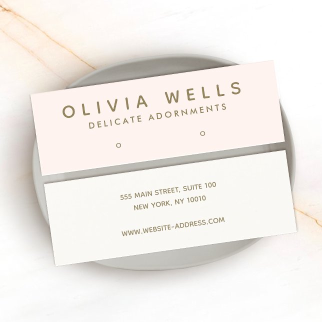 Einfache moderne rosa Ohrring Display Mini-Bus Mini Visitenkarte (Von Creator hochgeladen)