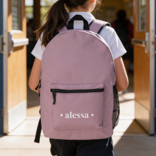 Einfache moderne rosa personalisierte Mädchen-Ruck Bedruckter Rucksack