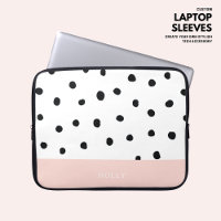 Einfache, moderne Rosa Polka Dot Personalisiert