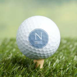 Einfache moderne, rosafarbene Monogramm Golfball