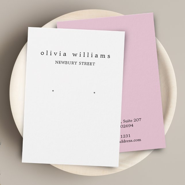 Einfache, moderne rosafarbene Ohrhörerkarte (Von Creator hochgeladen)