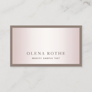 Einfache moderne Rose Gold Berufliche Rufnummer C Telefonnummerkarte