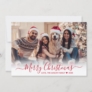 Einfache moderne Rote Schrift 2 Foto Weihnachten