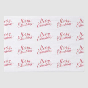 Einfache moderne rote Schrift Elegante Weihnachten Seidenpapier