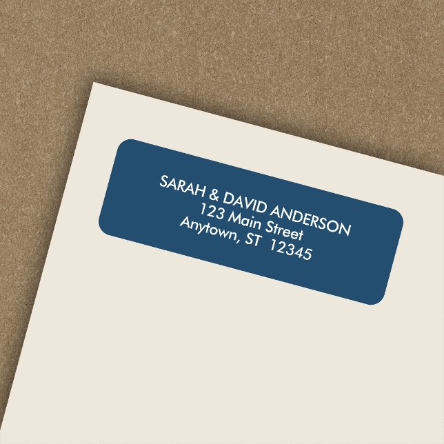 Einfache moderne Royal Blue Return-Adresse (Von Creator hochgeladen)