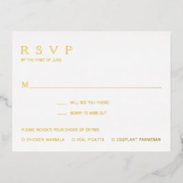Einfache moderne RSVP-Karte Folie Einladungspostkarte