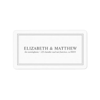 Einfache moderne Rücksendeadresse Adressaufkleber
