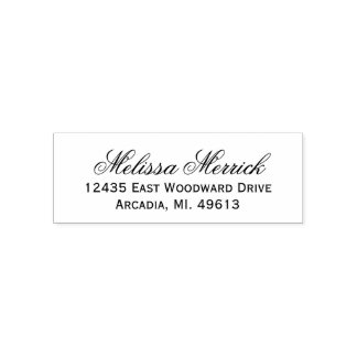 Einfache moderne Rücksendeadresse Gummi Briefmarke Permastempel